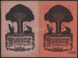1931, 1935 Alsótekeres, Schrikker Sándor faiskolájának árjegyzéke, 2 db