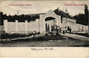 1907 Nagyoroszi, Gróf Berchtold Richárd kastélya. Hangya szövetkezet kiadása (EK)