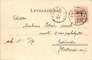 1899 Kassa, Kosice; Gazdasági tanintézet. Schmidt Edgar kiadása / economic institute (szakadás / tea...