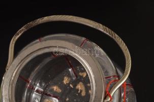 Antik kekszes edény, fedél nélkül, m: 16 cm