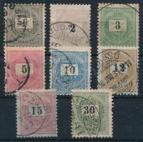 1899 8 db Feketeszámú Krajcáros bélyeg