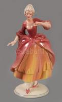 Katzhütte női figura, jelzett, hibátlan, m: 13,5 cm
