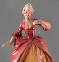 Katzhütte női figura, jelzett, hibátlan, m: 13,5 cm