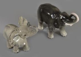2 darab elefánt figura, egyik Goebel, hibátlan, h: 10,5 cm