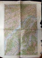 cca 1920 Trencsén és környéke katonai térkép