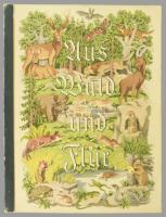 ca 1930 Aus Wald und Flur. Növények, fák cigaretta gyűjtőképeken., 128 p. több száz beragasztott kép...