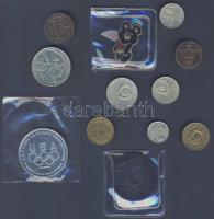 Kis vegyes tétel, benne USA 1996. Atlanta Al T:1-, több szovjet érme, Misa kitűző és bélyeg formájú Misa emlékérem T:vegyes