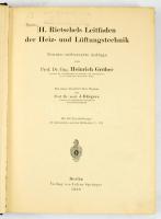 (Fűtés és szellőzéstechnikai szakkönyv). Rietschel, Hermann: Leitfaden der Heiz- und Lüftungstechnik...