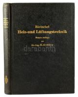 (Fűtés és szellőzéstechnikai szakkönyv). Rietschel, Hermann: Leitfaden der Heiz- und Lüftungstechnik...