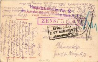 1917 Tiberias, Blick vom See / view from the lake. André Terzis &amp; Fils + "Feldpost&quot...