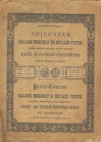 1895 Balogh Gergely és Kovács Victor gőz- kádár és asztalosszerszámgyár képes termékkatalógus, Vácz, Mayer Sándor 10 oldal (megviselt állapotban)