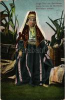 1917 Bethlehem, Junge Frau / Jeune Femme / woman in folk costume, folklore + Feldpost "Zensurie...