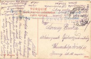 1917 Bethlehem, Junge Frau / Jeune Femme / woman in folk costume, folklore + Feldpost "Zensurie...