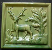 "Javszer" feliratú kályhacsempe 25x23cm/glazed tile to stove