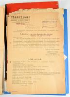 ca 1920-1940 Vegyes papírrégiség tétel, okmányok, meghívók, stb