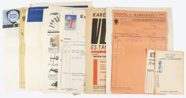 ca 1920-1940 25 db grafikus fejléces számla