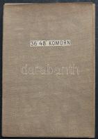 1889 Komárom és a környező területek vászontérképe térképe 39x51 cm