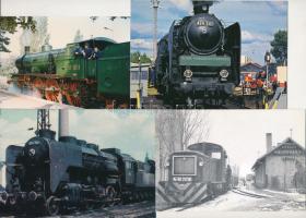 MOZDONYOK - 10 db MODERN megíratlan képeslap és fotó / LOCOMOTIVE - 10 modern unused postcards and p...
