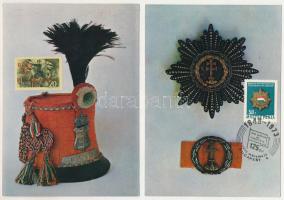 12 db MODERN képeslap: 1848-1973 Nemzetközi Bélyegkiállítás bélyegzővel / 12 modern postcards with I...