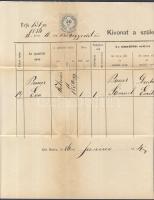 1886 Fischer Antal Énoch makói főrabbi aláírása okiraton