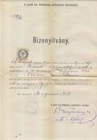 1886 Kayserling rabbi és hitszónok által aláírt válási okirat