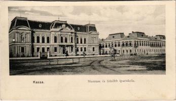 Kassa, Kosice; Múzeum és felsőbb ipariskola / museum, industry school (vágott / cut)