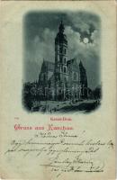1899 Kassa, Kosice; Dóm este holdfényben / dom at night in moonlight (EK)