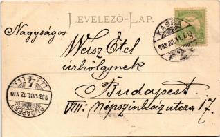 1903 Kassa, Kosice; látkép. Eschwig Ed. F. kiadása, Hajts Kornél felvétele / general view (EB)