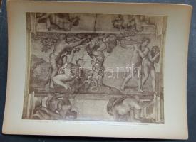 cca 1900 53 db nagyméretű fotó a római Sixtusi-kápolna freskóiról 32,5x24 cm