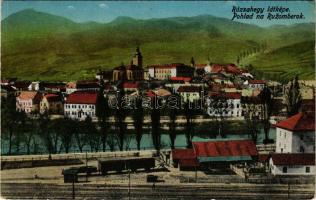 1916 Rózsahegy, Ruzomberok; vasútállomás. Valuch János kiadása / railway station + "Rózsahegyi ...