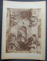 cca 1900 53 db nagyméretű fotó a római Sixtusi-kápolna freskóiról 32,5x24 cm