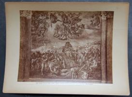 cca 1900 53 db nagyméretű fotó a római Sixtusi-kápolna freskóiról 32,5x24 cm