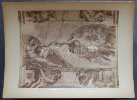cca 1900 53 db nagyméretű fotó a római Sixtusi-kápolna freskóiról 32,5x24 cm
