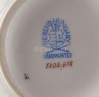 3 db Herendi porcelán tárgy. kézzel festett, jelzett, hibátlanok 4-10 cm