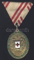 1914 Vöröskereszt Ezüst Díszérem hadidíszítménnyel T:2