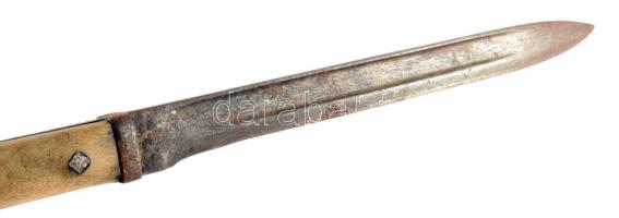 Mannlicher M1895 bajonett, hiányos (hárítóvas nélkül), h: 35,5 cm