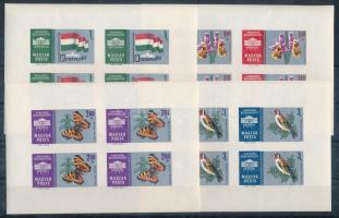 1961 Nemzetközi Bélyegkiállítás, Budapest vágott kisívsor sorszámmal (20.000)
