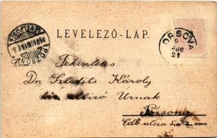 1899 Orsova, Traján emléktábla a Kazánban. Hutterer G. kiadása / Cazane, Tabula Traiana / monument, ...