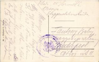 1917 Orsova, Széchenyi út a Kazánban. Hutterer G. kiadása / Cazane / road, gorge (EB)