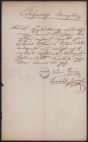 1867 Nyújtód (Lunga), elöljárósági bizonyítvány katonai szolgálat alóli felmentésről, Kádár István b...