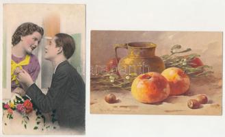 65 db RÉGI vegyes motívumlap / 65 pre-1945 mixed motive postcards