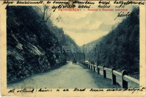 1912 Petrozsény, Petroseni, Petrosani; részlet a Szurduki szorosból. Herz Henrik kiadása / Pasul Sur...