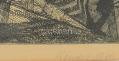 Kondor Béla (1931-1972): Bányarém, 1969. Rézkarc, papír, jelzett, számozott (50/4), hátoldalán Képcs...