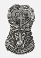 Kelemen-havasok (Muntii Calimani), Erdély, fém túrabot jelvény + vadász kitűző szarvas motívummal, 1...