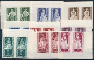 1963 Népviseletek (II.) vágott sor ívsarki párokban (20.000)