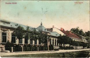 1907 Buziásfürdő, Baile Buzias; Villa részlet Francz Testvérek kiadása / villa (lyuk / pinhole)