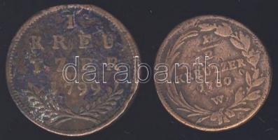 Ausztria és tartományai 1780W 1/2Kr + 1799. 1Kr (Salzburg) T:3