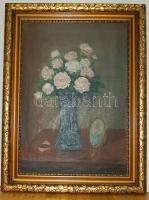 Markovits István: Csendélet, olaj-vászon, jelzett rendkívül szép keretben 59x79 cm