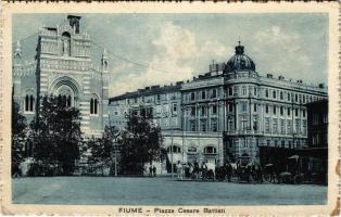 1928 Fiume, Rijeka; Piazza Cesare Battisti / square, market (EK)