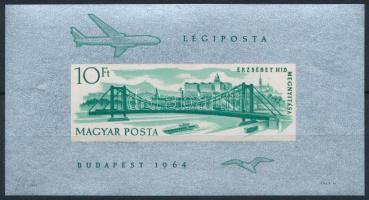 1964 Erzsébet híd vágott blokk (20.000)